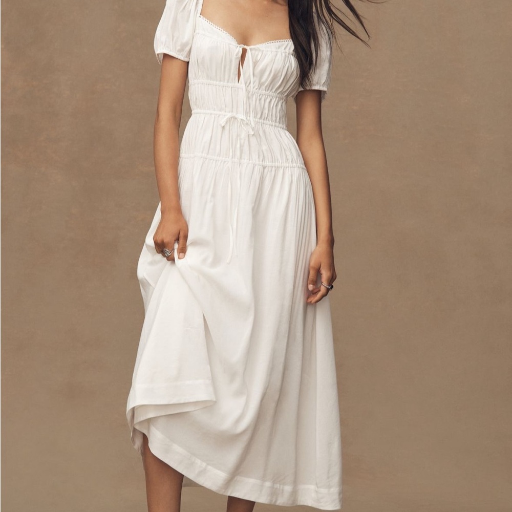 Anthropologie White Maxi Dress